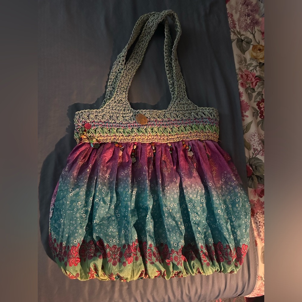 BLUE MIAMI BEACH BAG SIZE LARGE